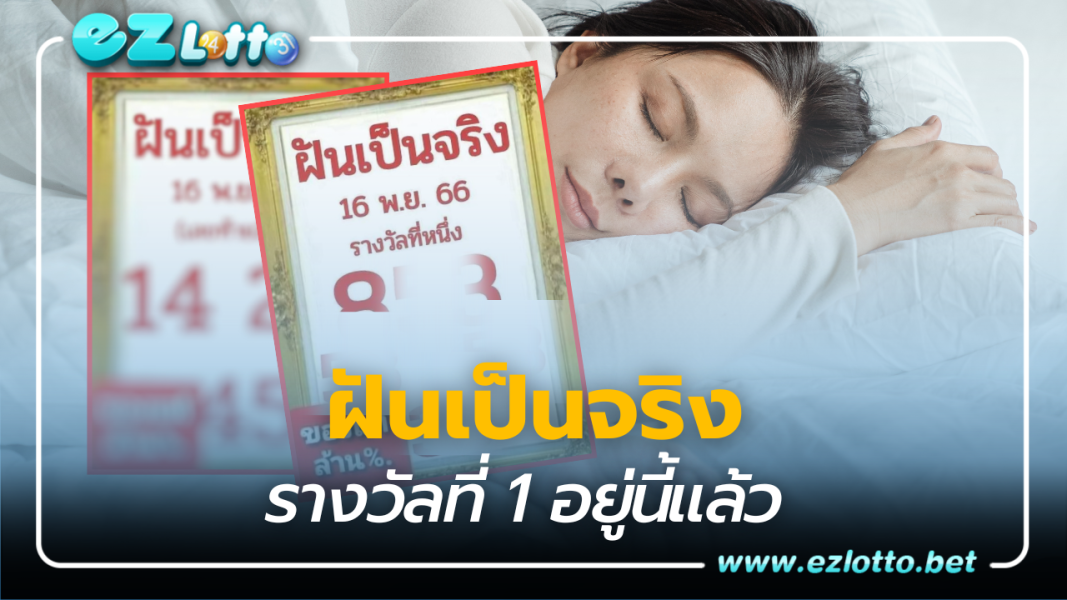 เลขเด็ดงวดนี้ หวยฝันเป็นจริง รางวัลที่ 1 งวด 16 11 66